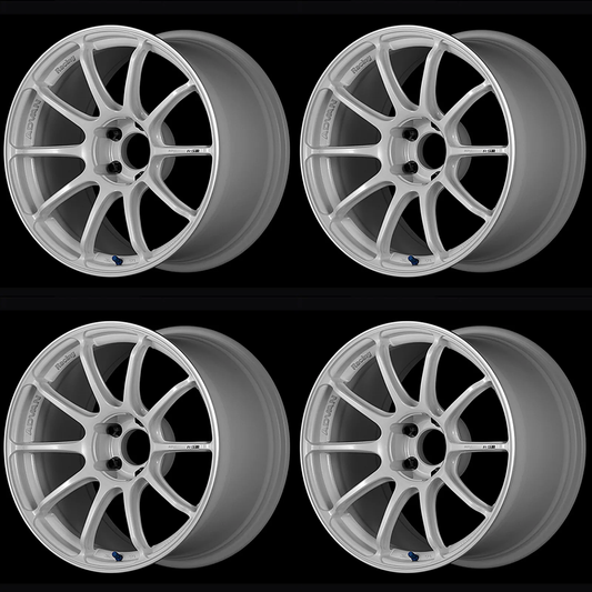 (set of 4) Advan RSIII Racing White Metallic/Ring | 18x9.5" +45mm | 5x120mm Wheel