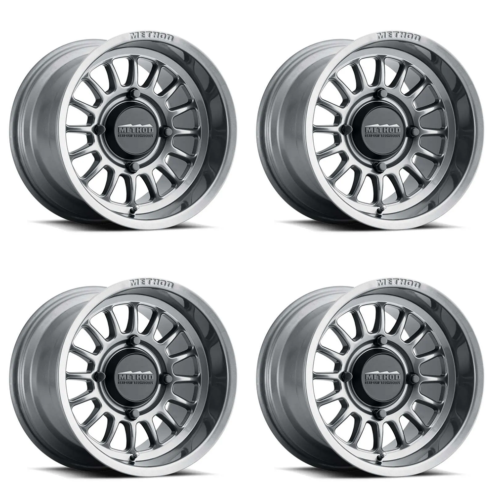 (set of 4) Method Wheels MR411 Gloss Titanium | 15x7" +38mm | 5x4.5mm Wheel