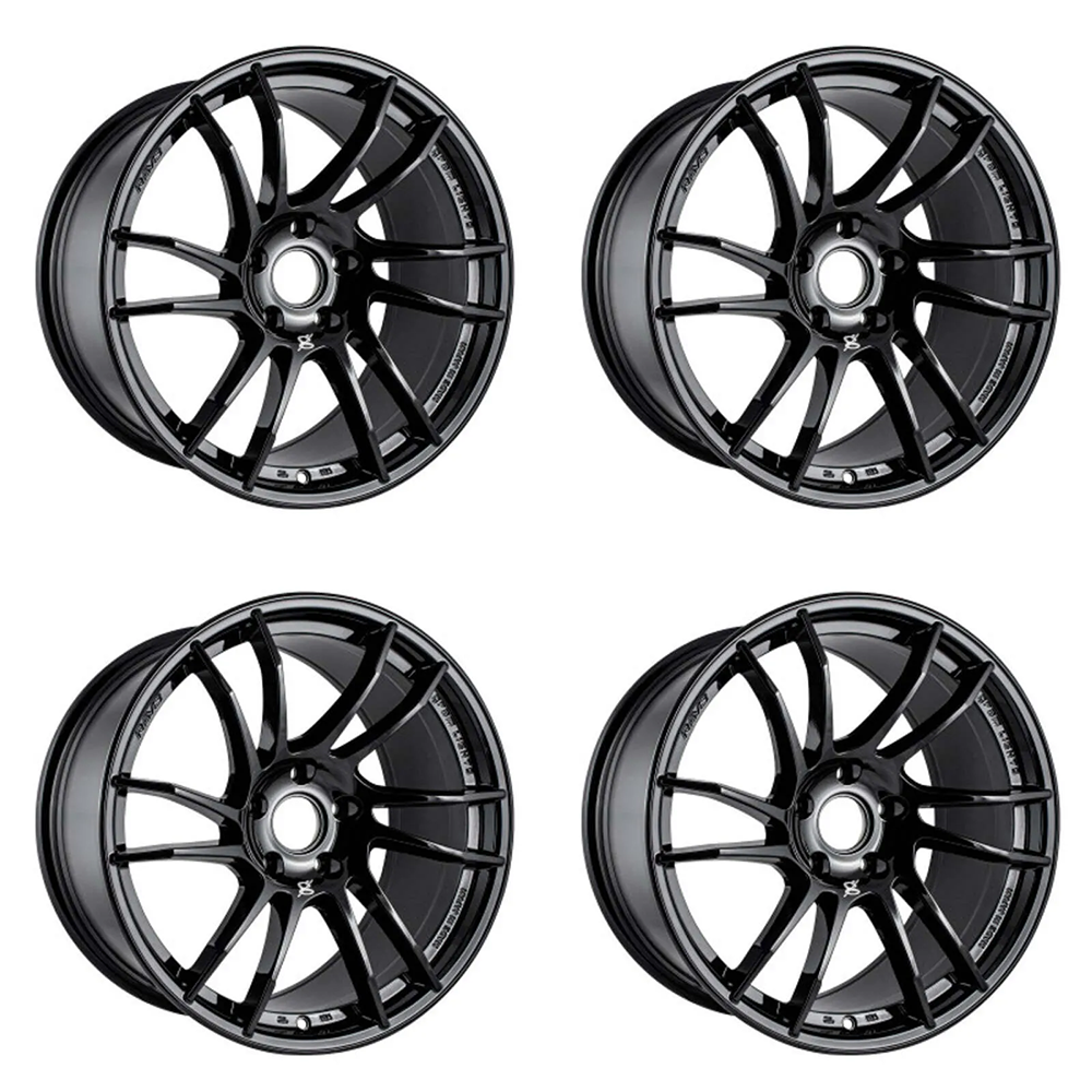 (set of 4) Gram Lights 57XR 18x9.5 +38 5x114.3 Glossy Black