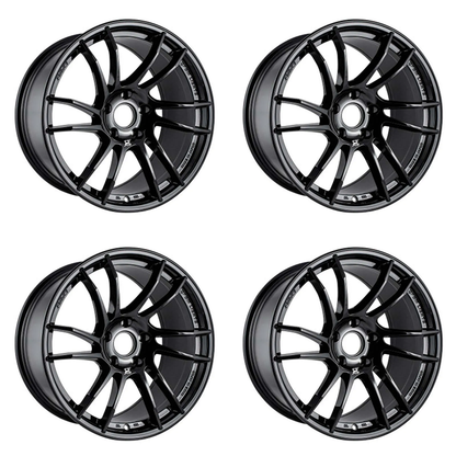 (set of 4) Gram Lights 57XR 18x9.5 +38 5x114.3 Glossy Black