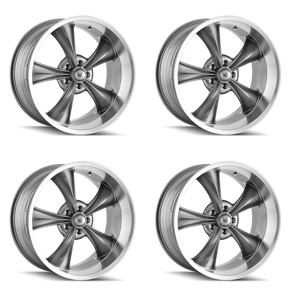 (set of 4) Ridler Wheels 695 Gloss Grey Machined | 20x10" +0mm | 5x127mm Wheels