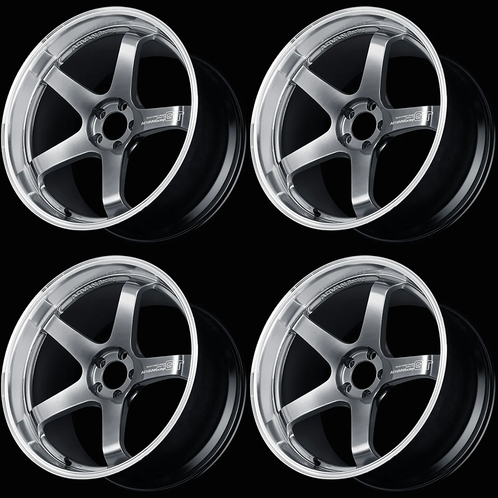 (set of 4) Advan GT Premium Version Machining/Hyper Platinum Black | 20x12" +20mm | 5x114.3mm Wheel