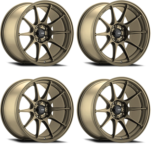 (set of 4) Konig Dekagram Gloss Bronze | 17x8" +40mm | 5x100mm Wheels