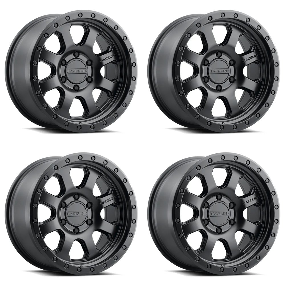(set of 4) Raceline 959 Avenger 2.0 Satin Black | 20x9" +0mm | 6x139.7mm Wheel