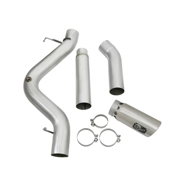 aFe 5in Large Bore HD DPF-Back SS Exhaust | Chevy Silverado/GMC Sierra 15-19 (49-44081-P)