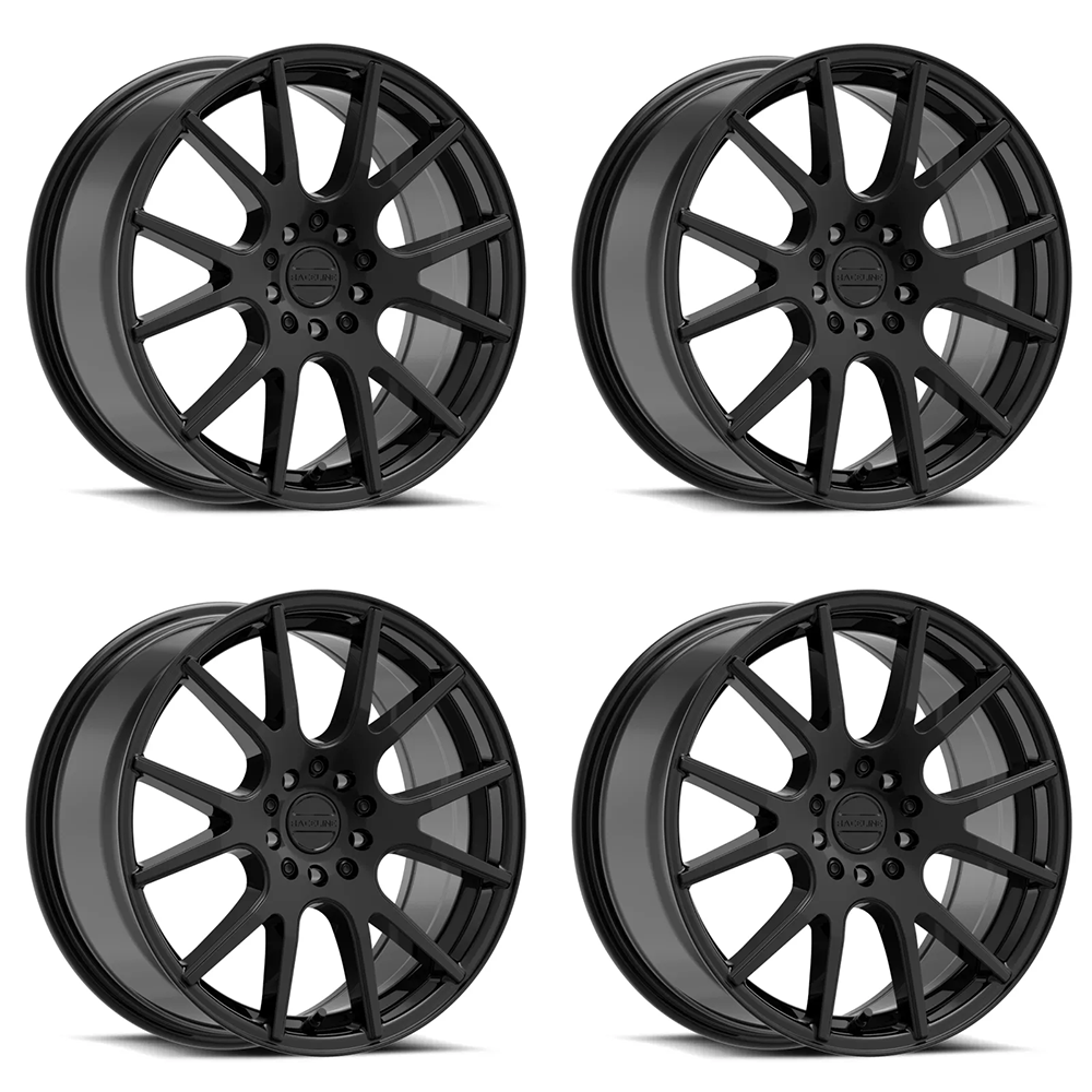 (set of 4) Raceline 147 Intake Gloss Black | 15x7" +40mm | 5x100/5x114.3mm Wheel