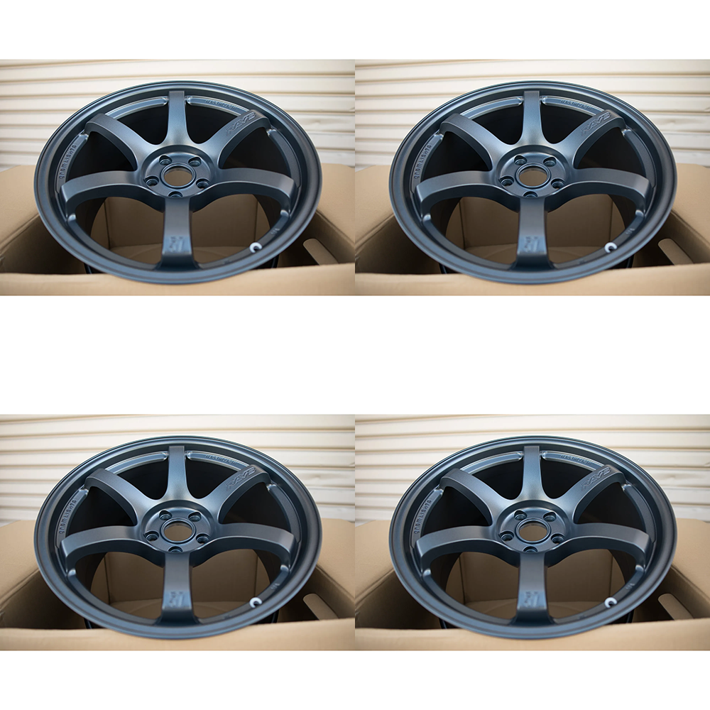 (set of 4) Gram Lights 57DR 19x10.5 +35 5x114.3 Gunblue 2
