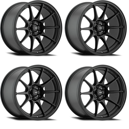 (set of 4) Konig Dekagram Semi-Matte Black | 19x8.5" +30mm | 5x114.3mm Wheels