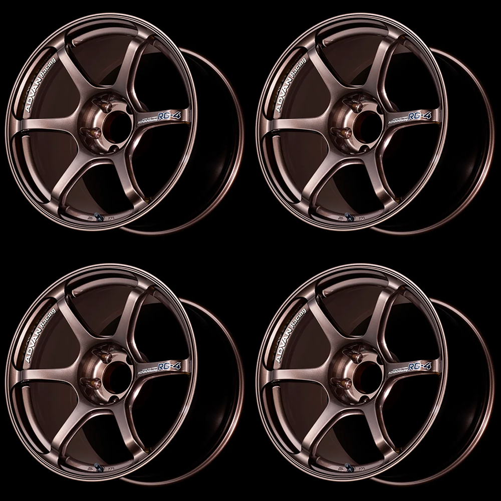 (set of 4) Advan RG-4 Racing Copper Bronze | 18x11" +15mm | 5x114.3mm Wheel