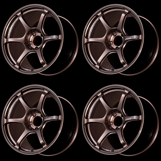 (set of 4) Advan RG-4 Racing Copper Bronze | 18x11" +15mm | 5x114.3mm Wheel