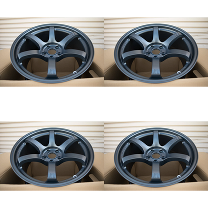 (set of 4) Gram Lights 57DR 19x10.5 +12 5x114.3 Gunblue 2