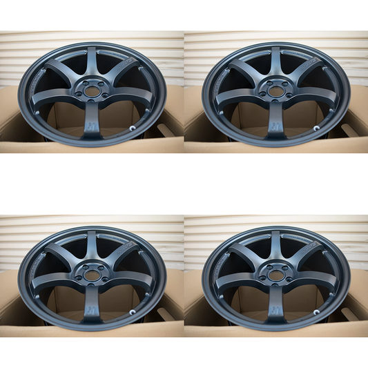 (set of 4) Gram Lights 57DR 19x10.5 +12 5x114.3 Gunblue 2