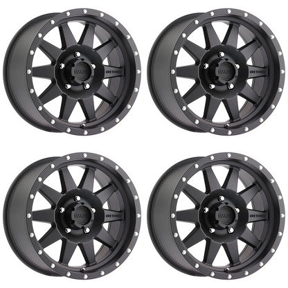 (set of 4) Method Wheels MR301 Matte Black | 18x9" -12mm | 5x5mm Wheel