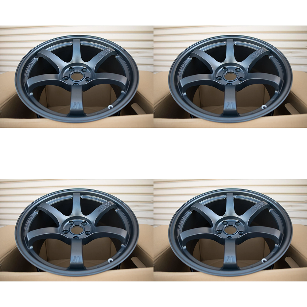 (set of 4) Gram Lights 57DR 19x9.5 +35 5x114.3 Gunblue 2
