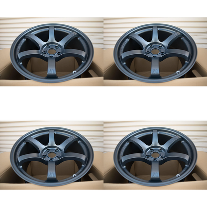 (set of 4) Gram Lights 57DR 19x9.5 +35 5x114.3 Gunblue 2