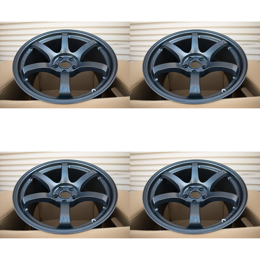 (set of 4) Gram Lights 57DR 19x9.5 +35 5x114.3 Gunblue 2