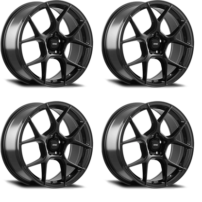 (set of 4) Konig Diverge Gloss Black | 19x8.5" +35mm | 5x120mm Wheels
