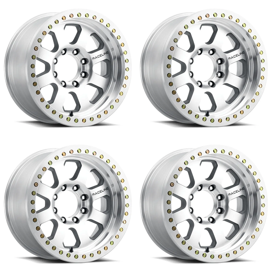 (set of 4) Raceline RT260 Avenger Machined Beadlock | 20x10" -12mm | 6x139.7mm Wheel