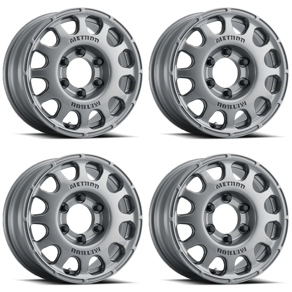 (set of 4) Method Wheels MR107 Gloss Titanium | 16x7" +30mm | 5x150mm Wheel