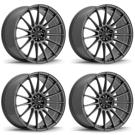 (set of 4) Konig Rennform Matte Grey | 18x8" +45mm | 5x114.3mm Wheel