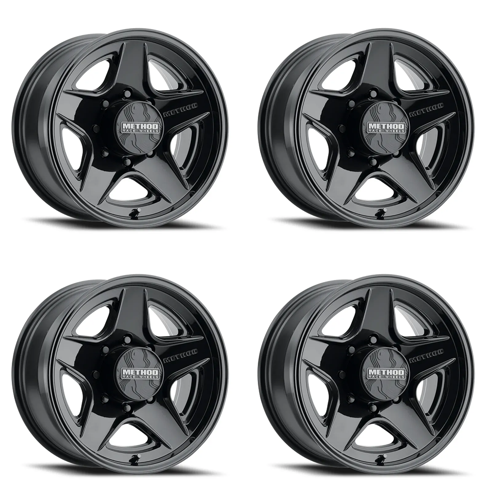 (set of 4) Method Wheels MR319 Gloss Black | 20x9" +18mm | 8x180mm Wheel