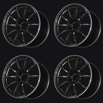 (set of 4) Advan RSIII Black Gunmetallic/Ring | 18x10" +35mm | 5x114.3mm Wheel