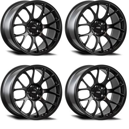 (set of 4) Konig F1M Satin Black | 19x10.5" +12mm | 5x112mm Wheels