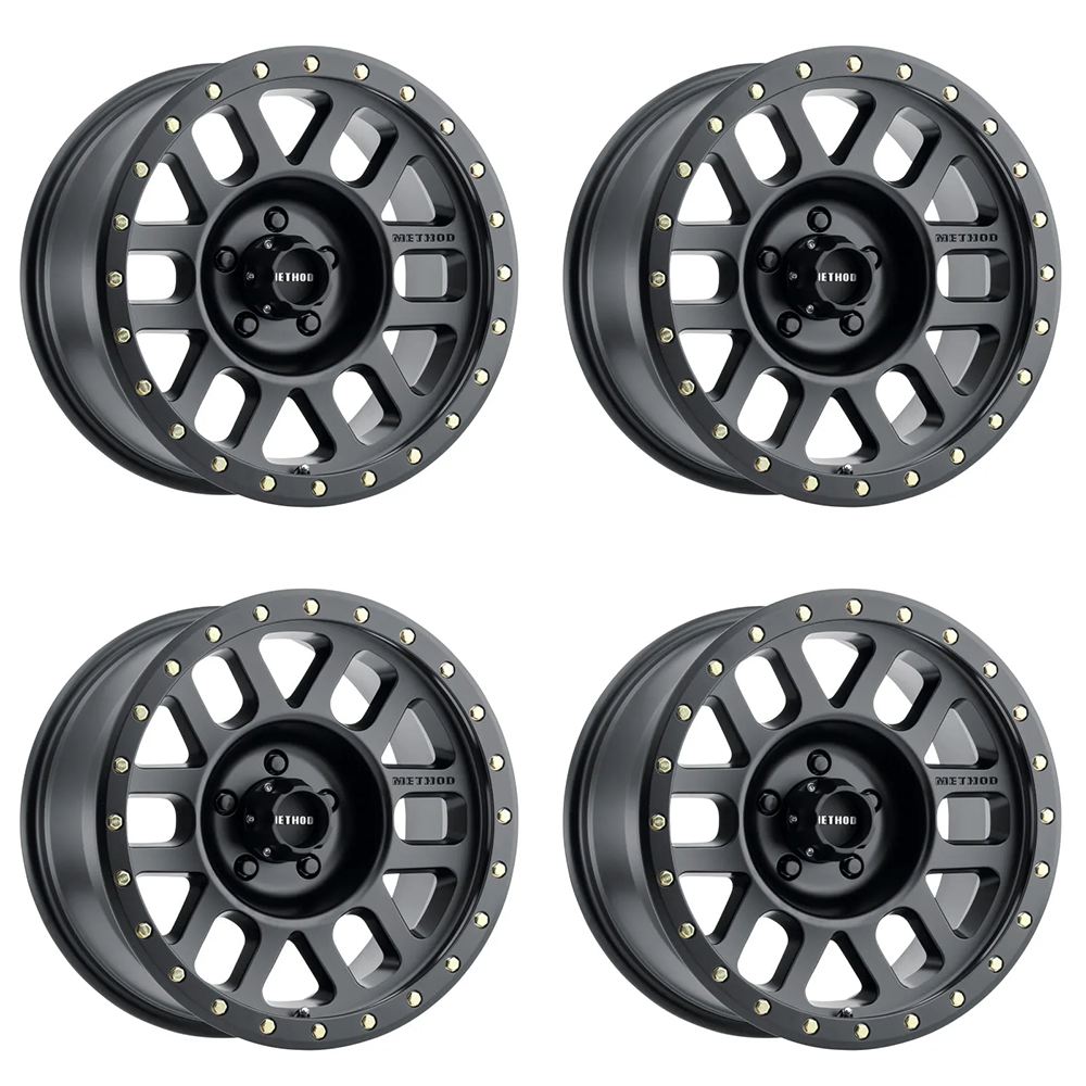 (set of 4) Method Wheels MR309 Matte Black | 17x8.5" +0mm | 5x5mm Wheel