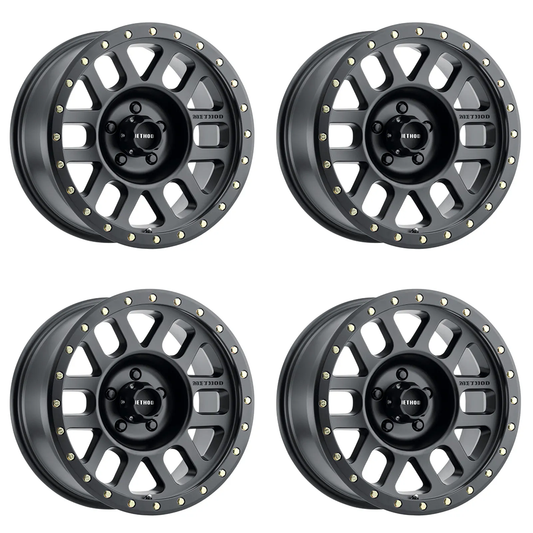 (set of 4) Method Wheels MR309 Matte Black | 17x8.5" +0mm | 5x5mm Wheel