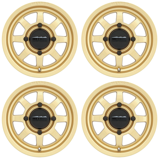 (set of 4) Method Wheels MR410 Gold | 14x7" +13mm | 4x136mm Wheel