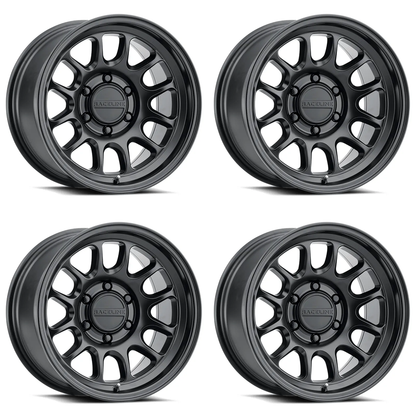 (set of 4) Raceline 958 Rogue Satin Black | 18x9" +18mm | 5x127mm Wheel