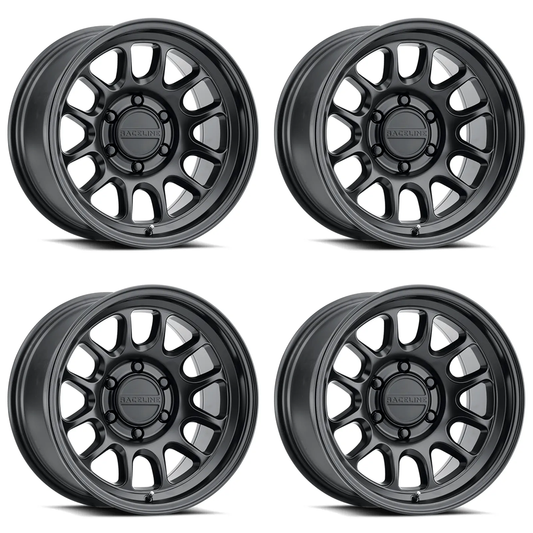 (set of 4) Raceline 958 Rogue Satin Black | 18x9" +18mm | 5x127mm Wheel