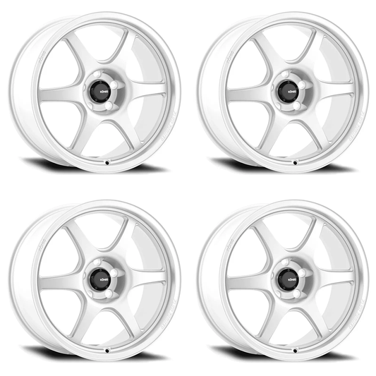 (set of 4) Konig Hexaform Gloss White | 18x9.5" +25mm | 5x114.3mm Wheel