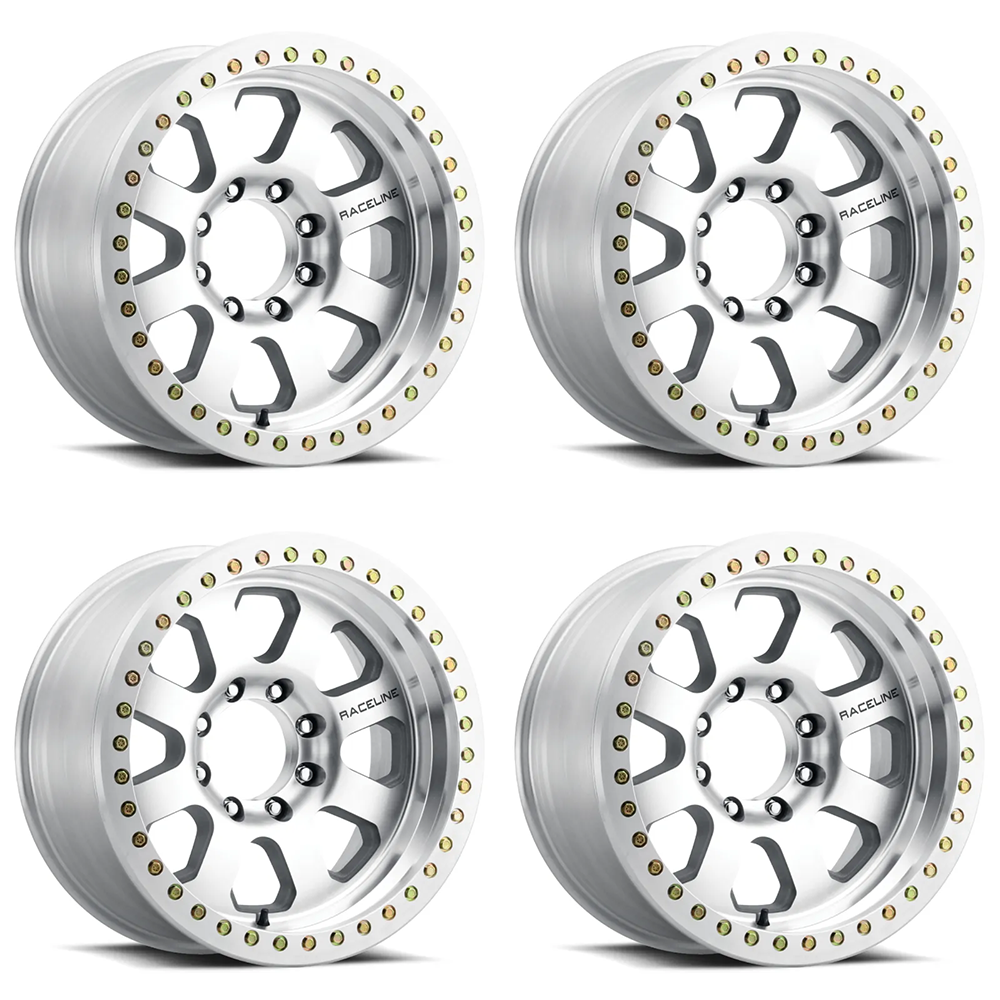 (set of 4) Raceline RT260 Avenger Machined Beadlock | 20x10" -38mm | 6x139.7mm Wheel