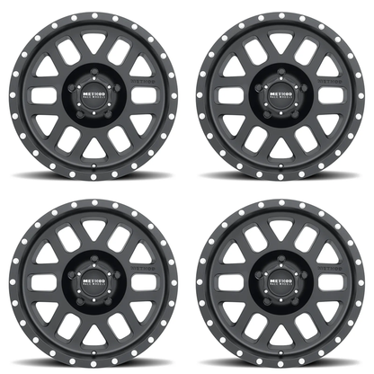 (set of 4) Method Wheels MR306 Matte Black | 17x8.5" +0mm | 5x4.5mm Wheel