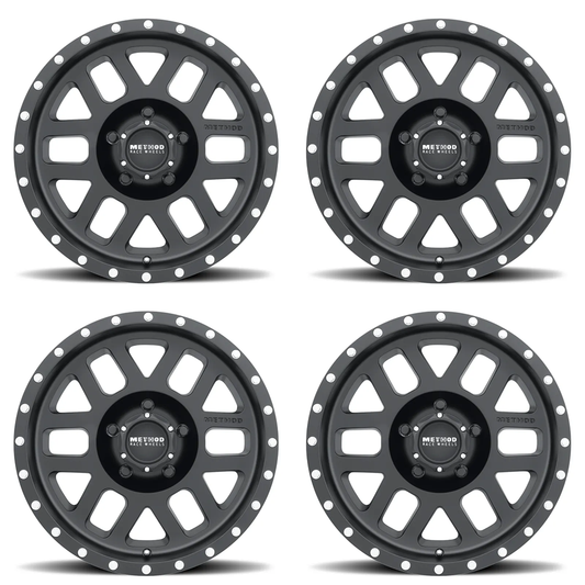 (set of 4) Method Wheels MR306 Matte Black | 17x8.5" +0mm | 5x4.5mm Wheel