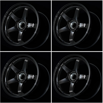 (set of 4) Advan GT Beyond Racing Titanium Black | 18x12" +25mm | 5x114.3mm Wheel