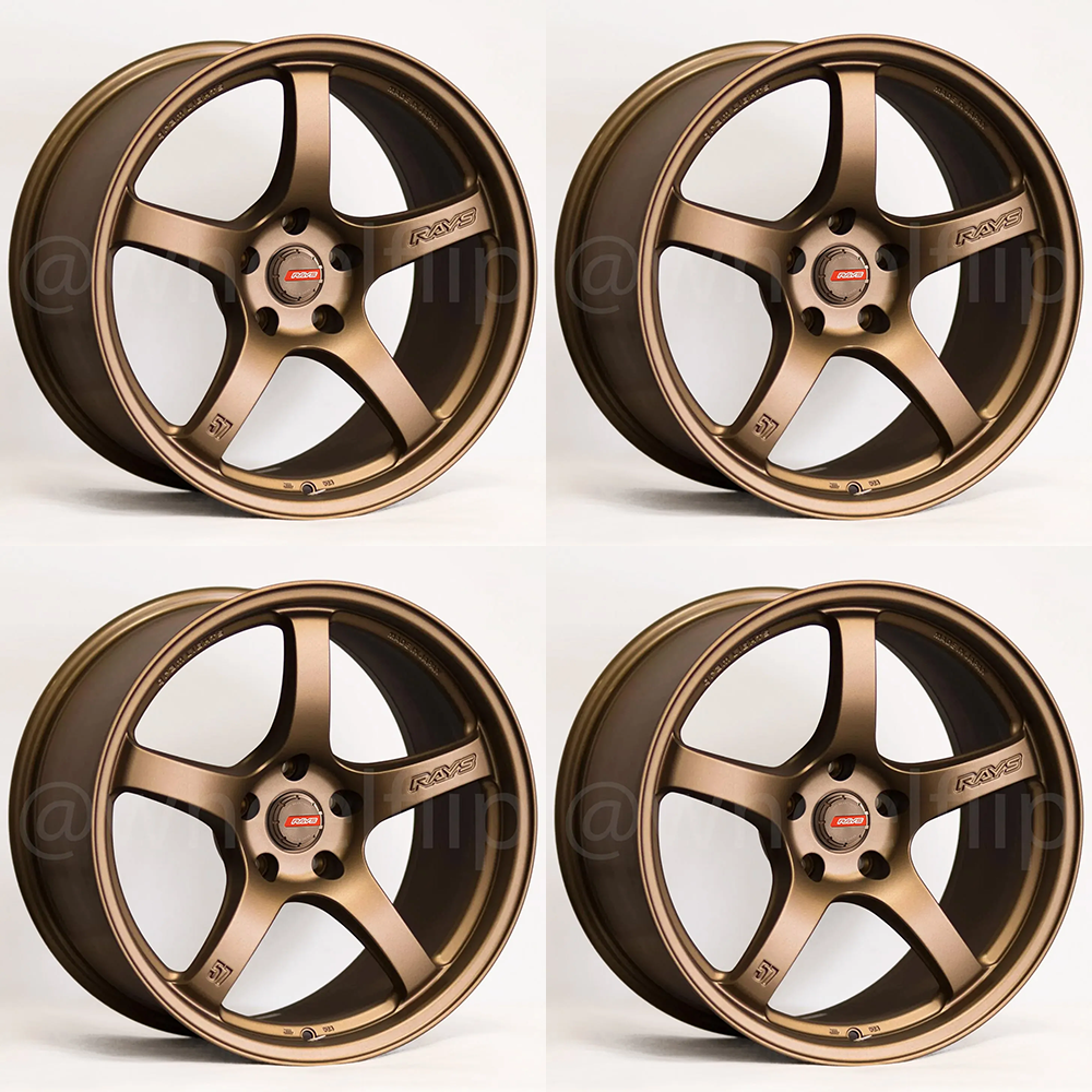 (set of 4) Gram Lights 57CR 19x9.5 +25 5x112 Bronze 2