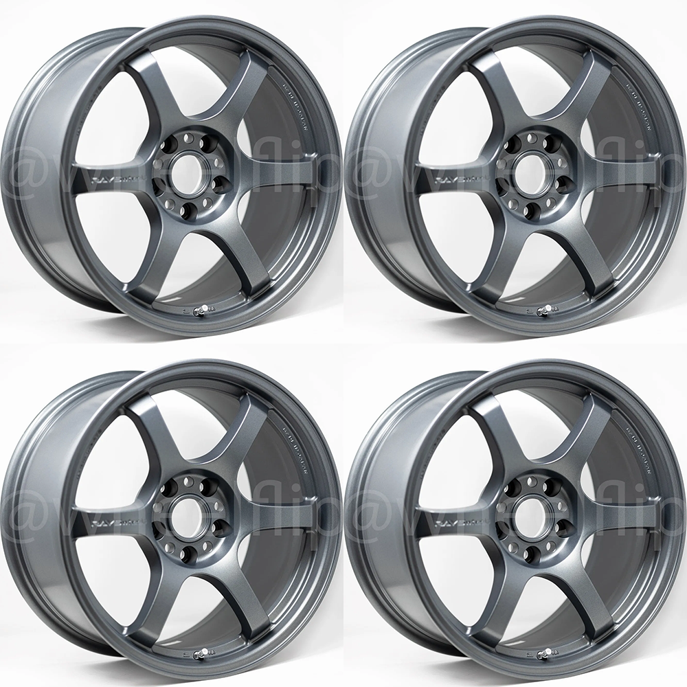 (set of 4) Gram Lights 57DR 17x9 +38 5x100 Gun Blue 2