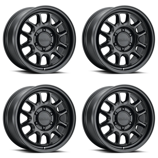 (set of 4) Raceline 958 Rogue Satin Black | 18x8.5" +35mm | 6x135mm Wheel