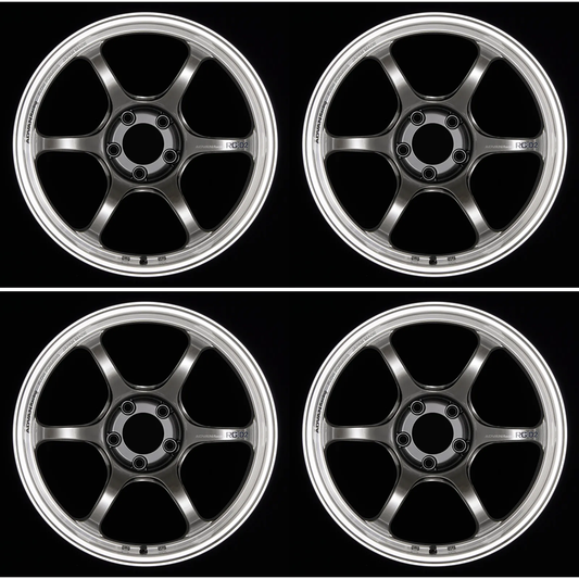 (set of 4) Advan RG-D2 Machining/Racing Hyper Black | 18x9.5" +22mm | 5x120mm Wheel