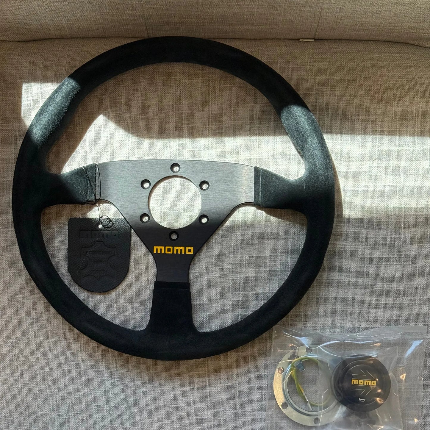 momo Momo Mod 80 350mm Suede Steering Wheel - JHPUSA