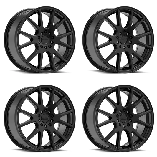 (set of 4) Raceline 147 Intake Gloss Black | 18x8" +40mm | 5x100/5x114.3mm Wheel