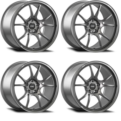 (set of 4) Konig F3S Satin Charcoal | 17x9" +35mm | 5x120mm Wheels