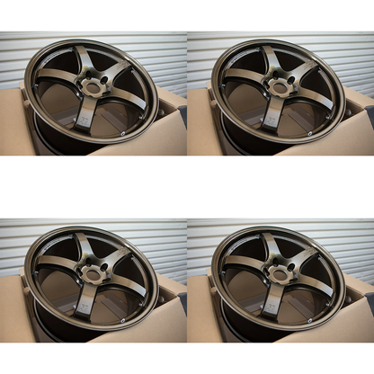 (set of 4) Gram Lights 57CR 18x9.5 +38 5x114.3 Almite Gold