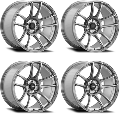 (set of 4) Konig Heliogram Titanium Metallic | 19x8.5" +32mm | 5x112mm Wheels