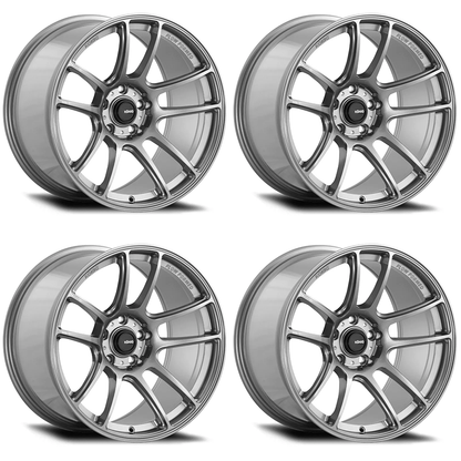 (set of 4) Konig Heliogram Titanium Metallic | 18x8.5" +32mm | 5x120mm Wheel