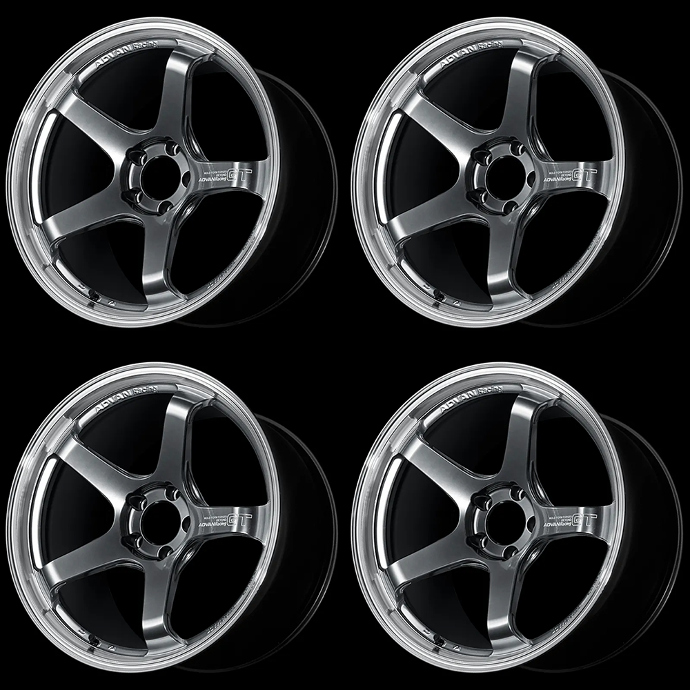 (set of 4) Advan GT Beyond Machining/Hyper Platinum Black | 18x9.5" +22mm | 5x120mm Wheel