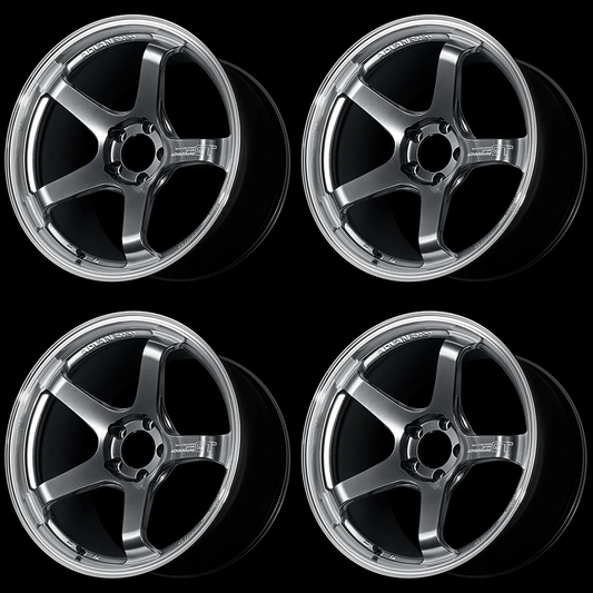 (set of 4) Advan GT Beyond Machining/Hyper Platinum Black | 18x9.5" +22mm | 5x120mm Wheel