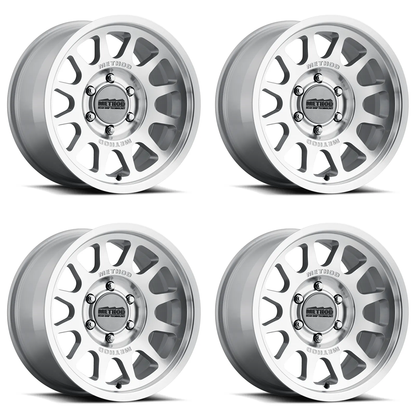 (set of 4) Method Wheels MR703 Machined Clear Coat | 17x9" -12mm | 6x5.5mm Wheel
